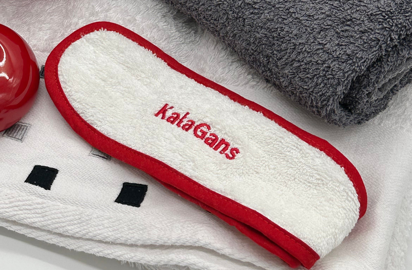 Σετ Headband & 2 Wristbands σε κόκκινη μπορντούρα