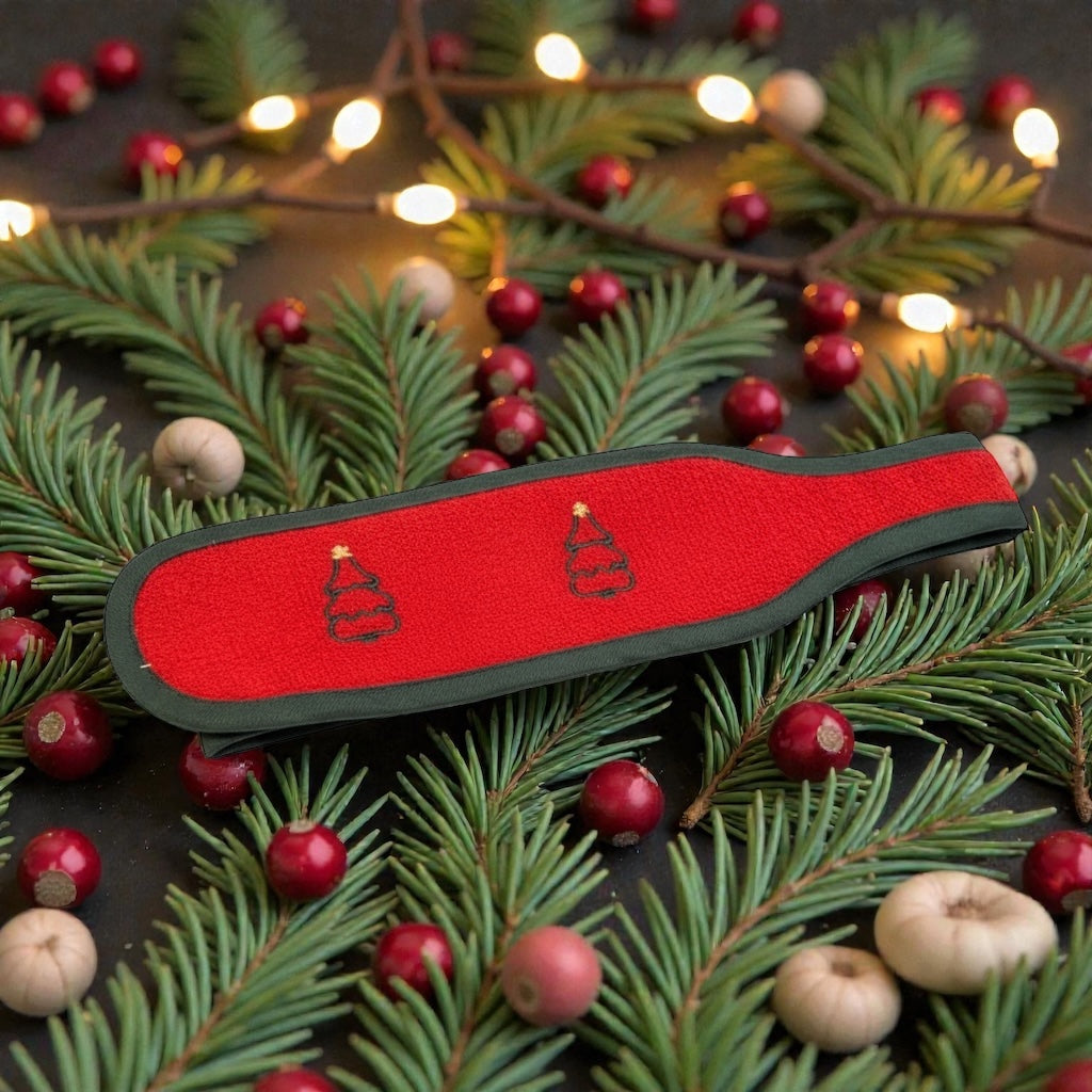 Χριστουγεννιάτικο Headband με κέντημα Χριστουγεννιάτικου δέντρου